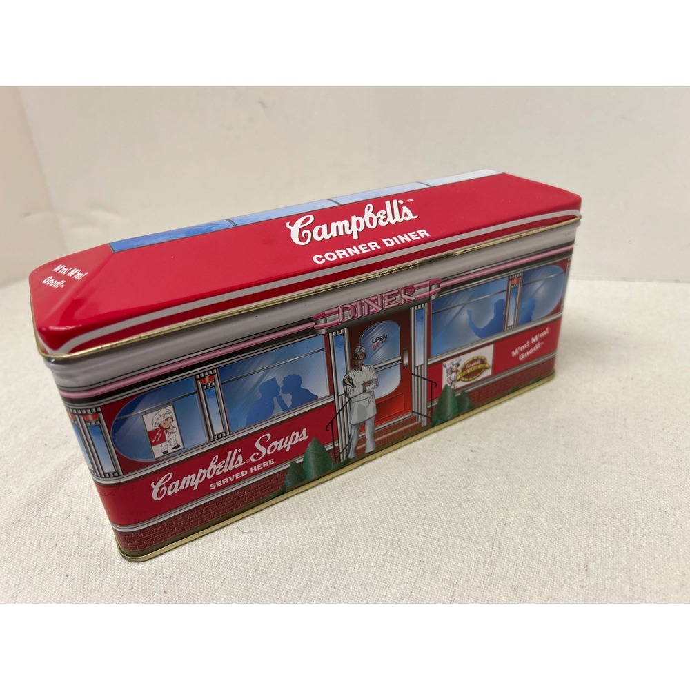 Campbell's Corner Diner Tin Box Retro Collectible Kitchen Decor Storage - Picture 3 of 7